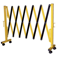 Collapsible Road Barrier 3800 × 300 × 1000 mm | Folding Steel/Aluminium Expandable Safety Barricade with Reflective Strips